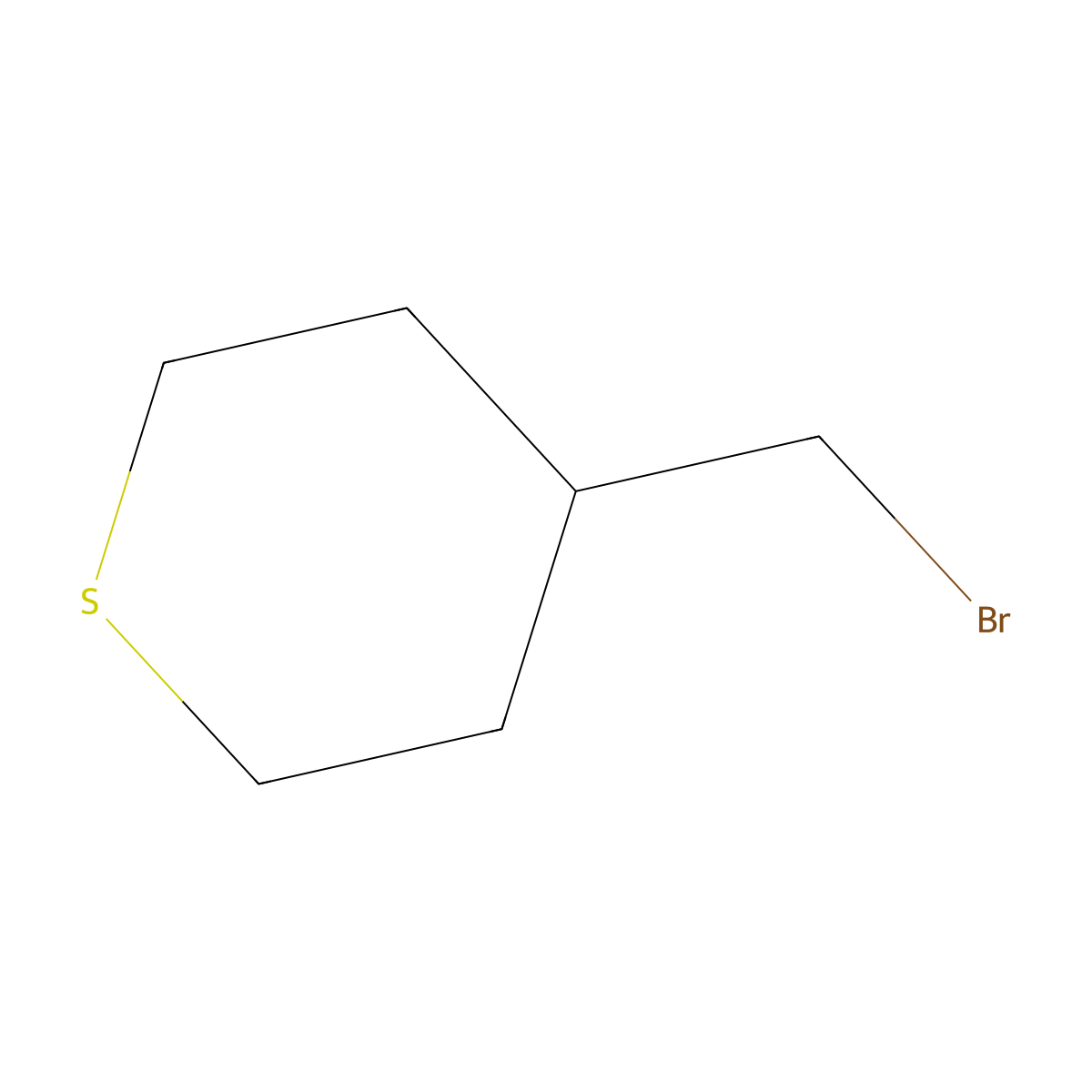 4-(Bromomethyl)-tetrahydro-2H-thiopyran molecular structure, CAS 1276056-87-1