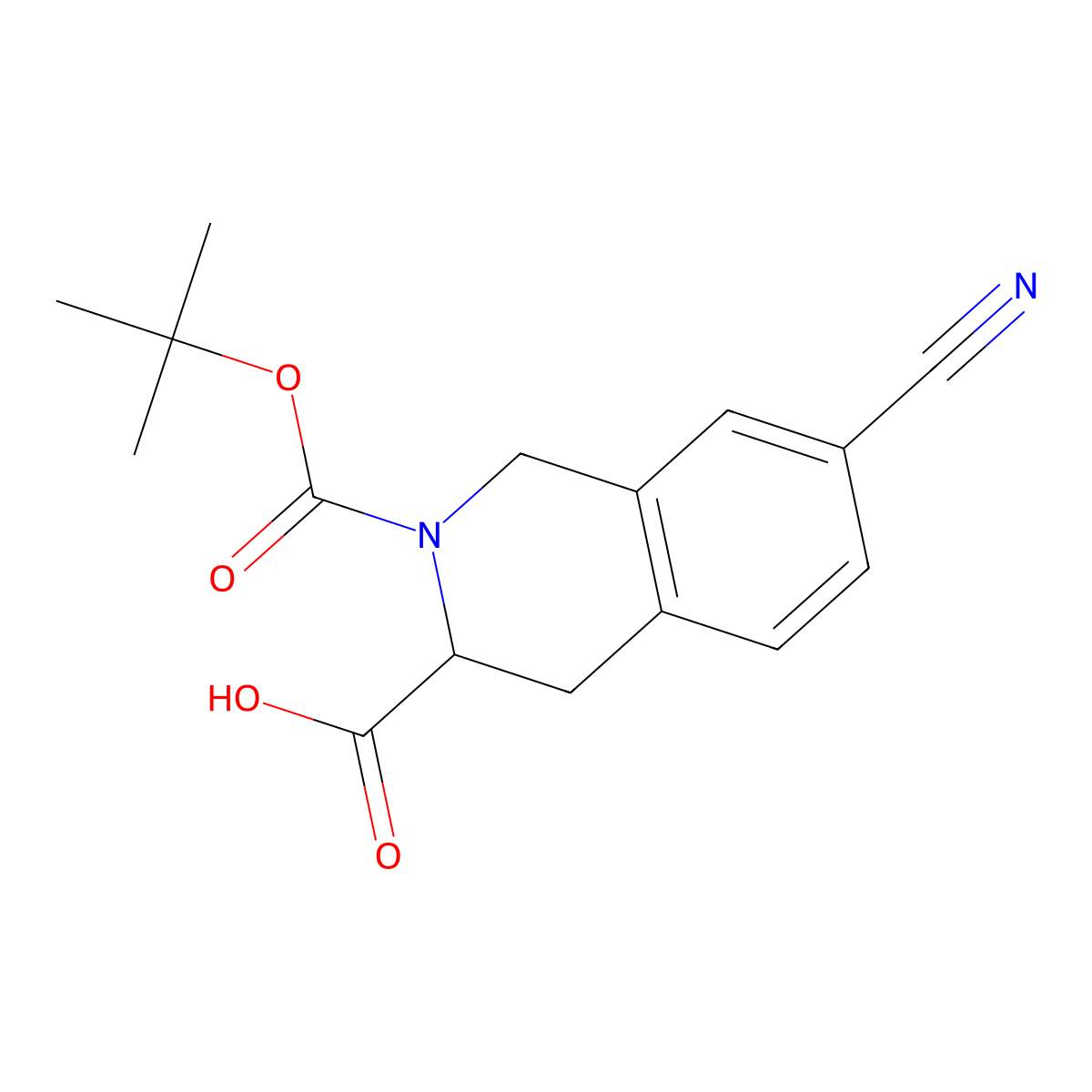 2-[(Tert-butoxy)carbonyl]-7-cyano-1,2,3,4-tetrahydroisoquinoline-3-carboxylic acid molecular structure, CAS 127606-99-9