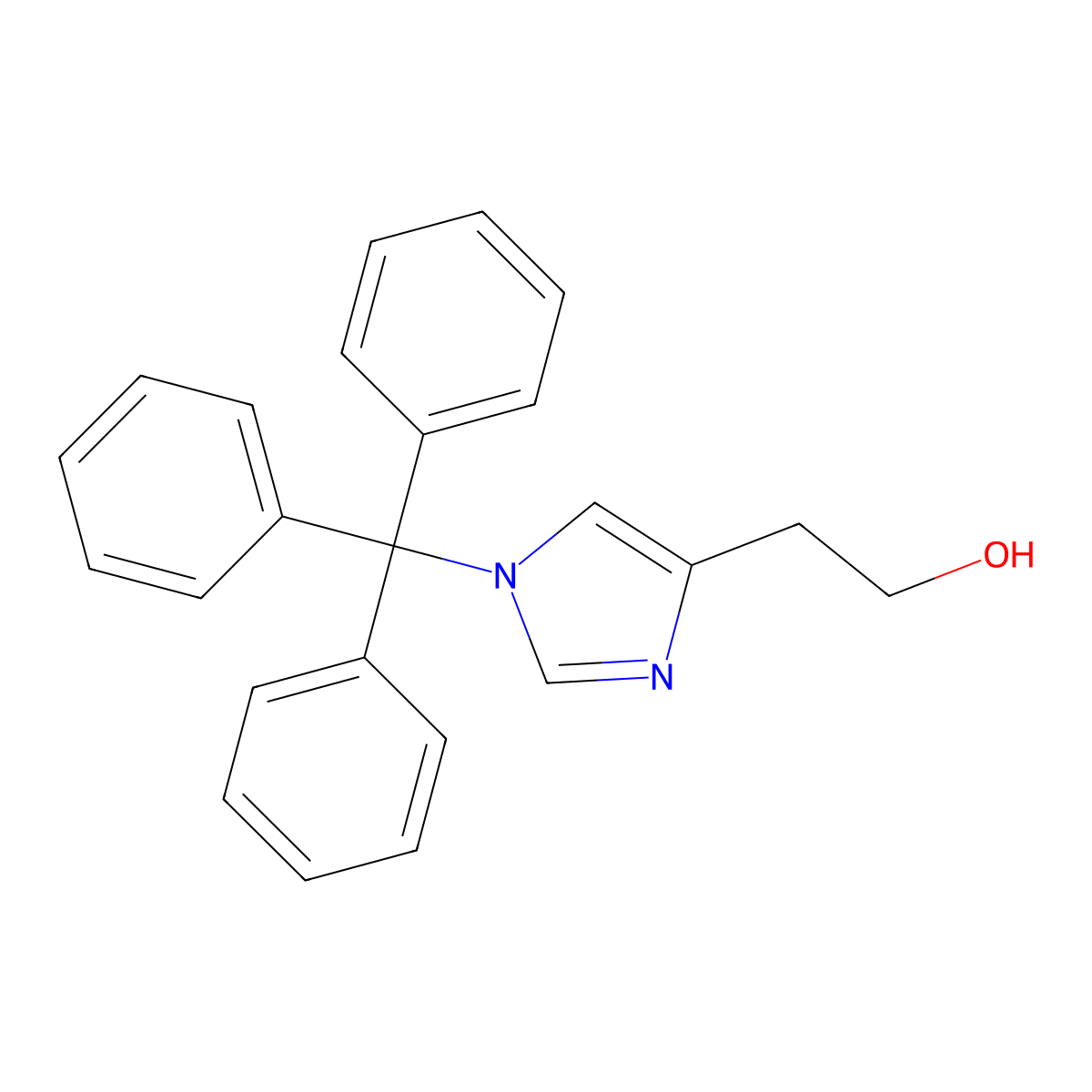 2-(1-Trityl-1H-imidazol-4-yl)ethanol molecular structure, CAS 127607-62-9