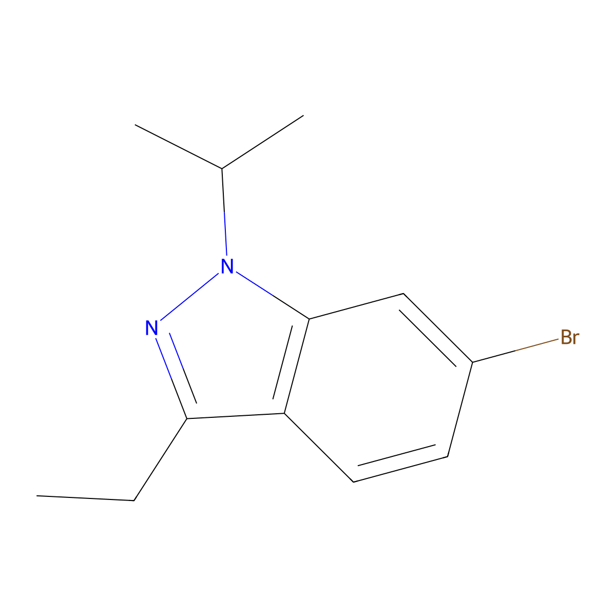 6-Bromo-3-ethyl-1-isopropyl-1H-indazole molecular structure, CAS 1276075-34-3