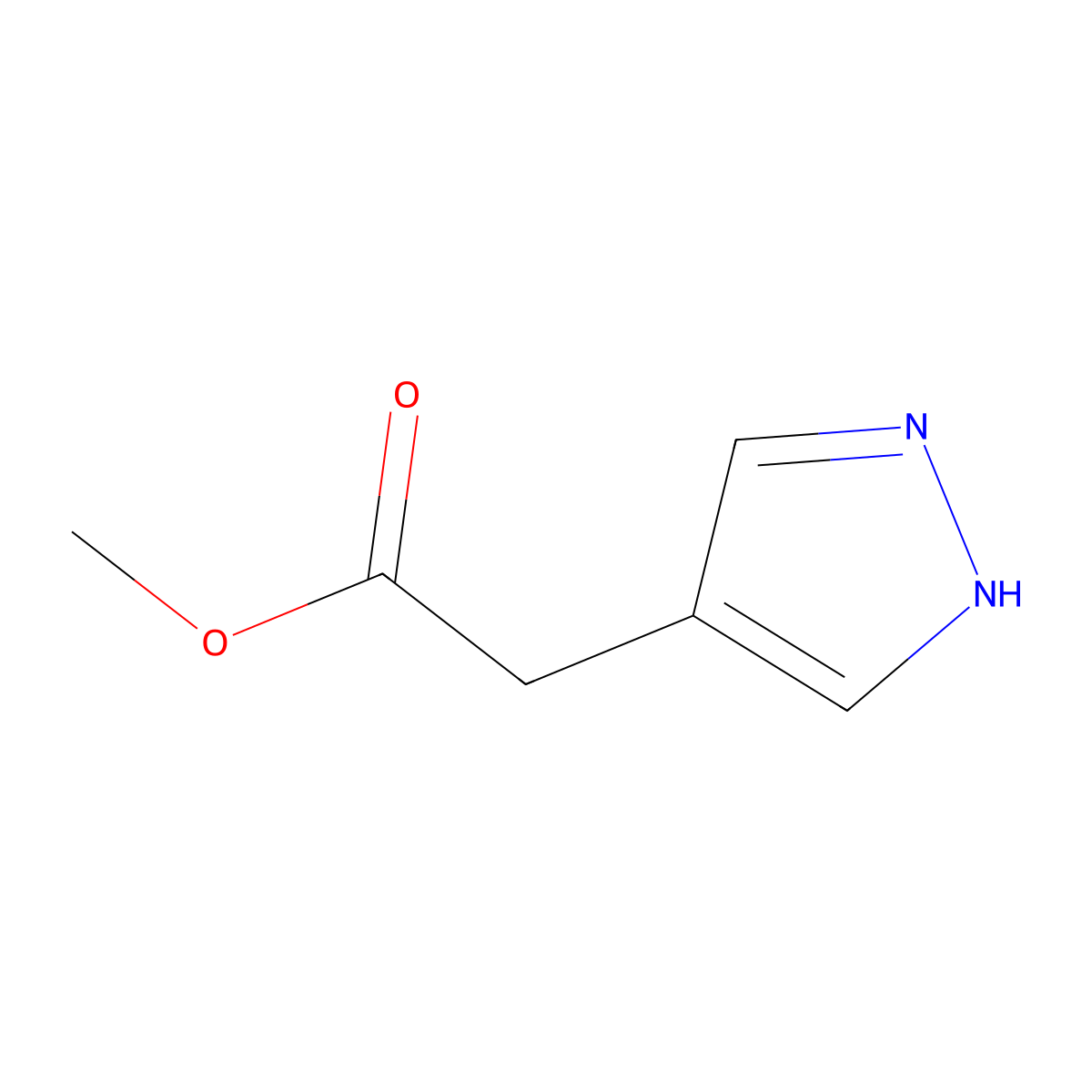 methyl 2-(1H-pyrazol-4-yl)acetate molecular structure, CAS 1276076-00-6