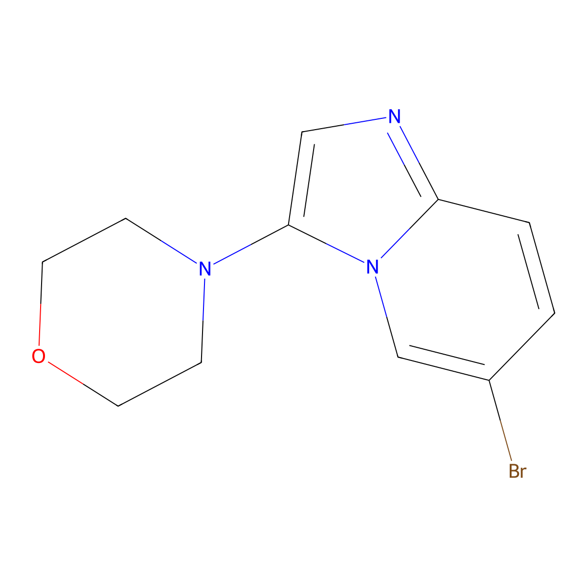 4-(6-Bromoimidazo[1,2-a]pyridin-3-yl)morpholine molecular structure, CAS 1276109-86-4