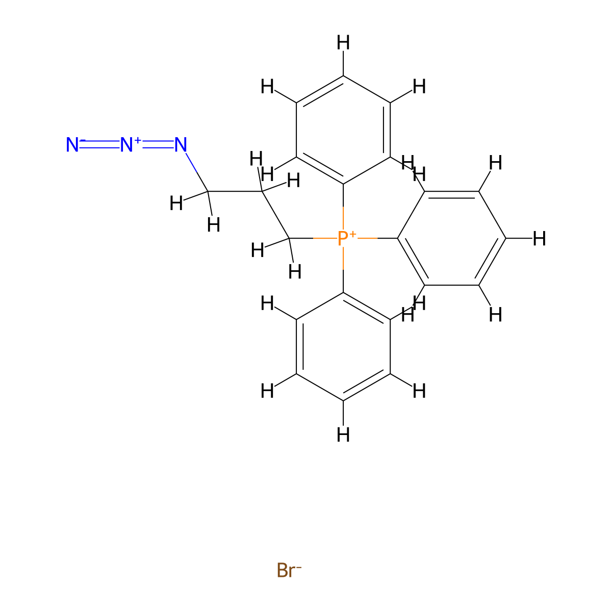 (3-Azidopropyl)(triphenyl)phosphanium bromide molecular structure, CAS 127611-39-6