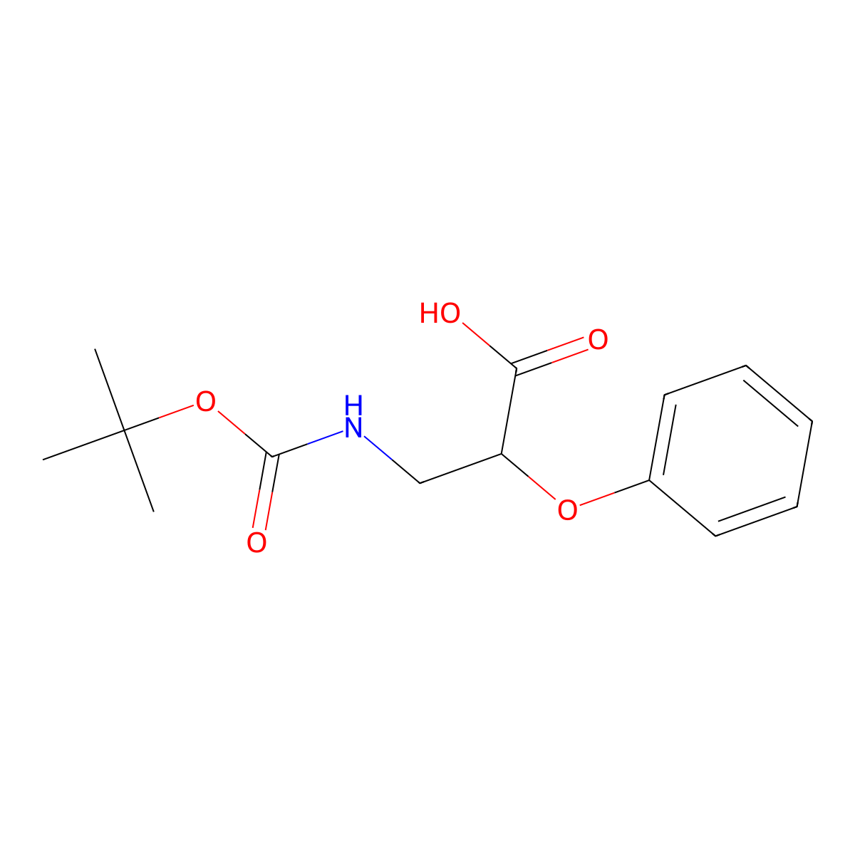 3-{[(Tert-butoxy)carbonyl]amino}-2-phenoxypropanoic acid molecular structure, CAS 1276112-13-0