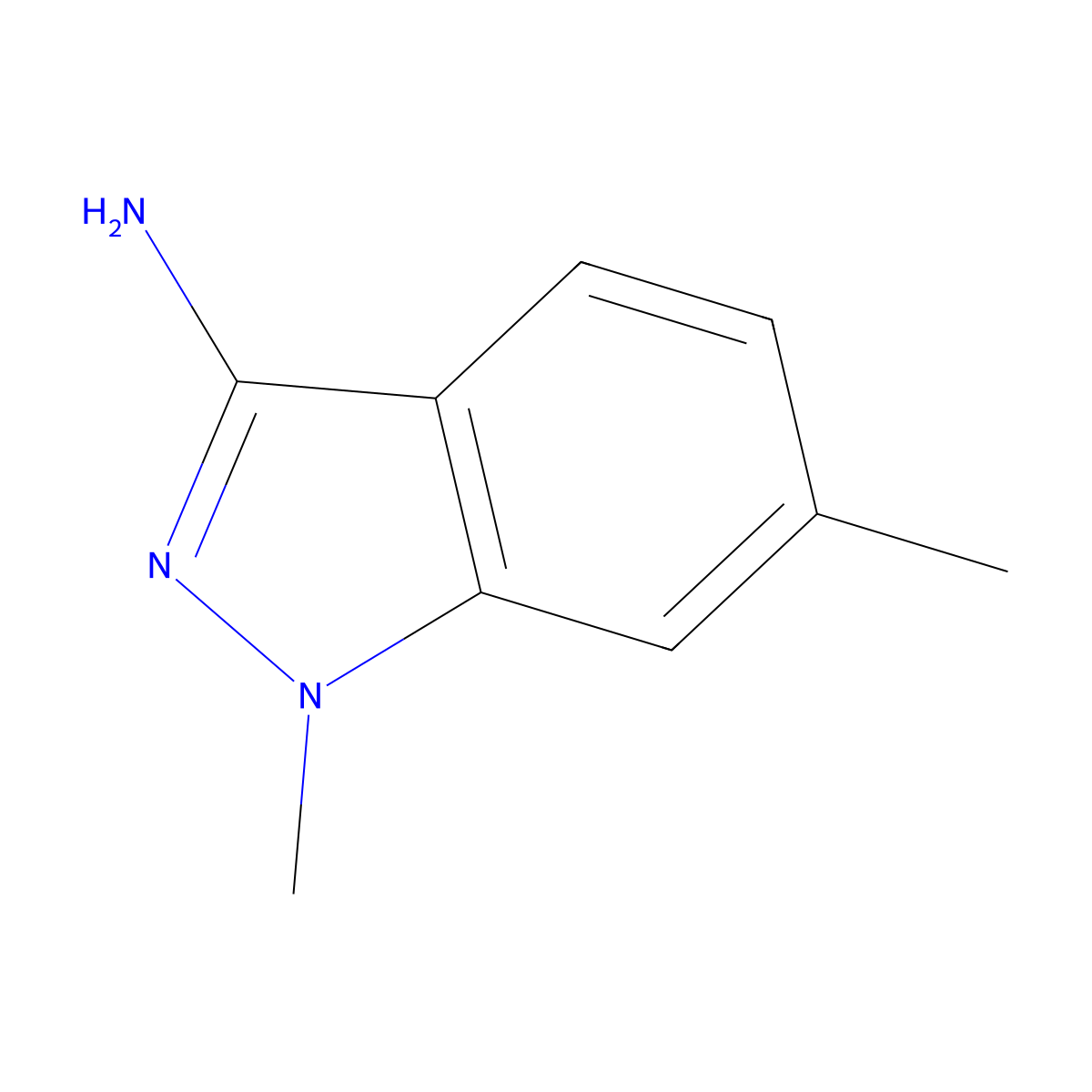 1,6-Dimethylindazol-3-amine molecular structure, CAS 1276113-31-5