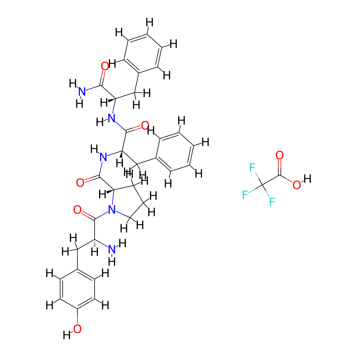 Endomorphin 2 TFA molecular structure, CAS 1276124-00-5