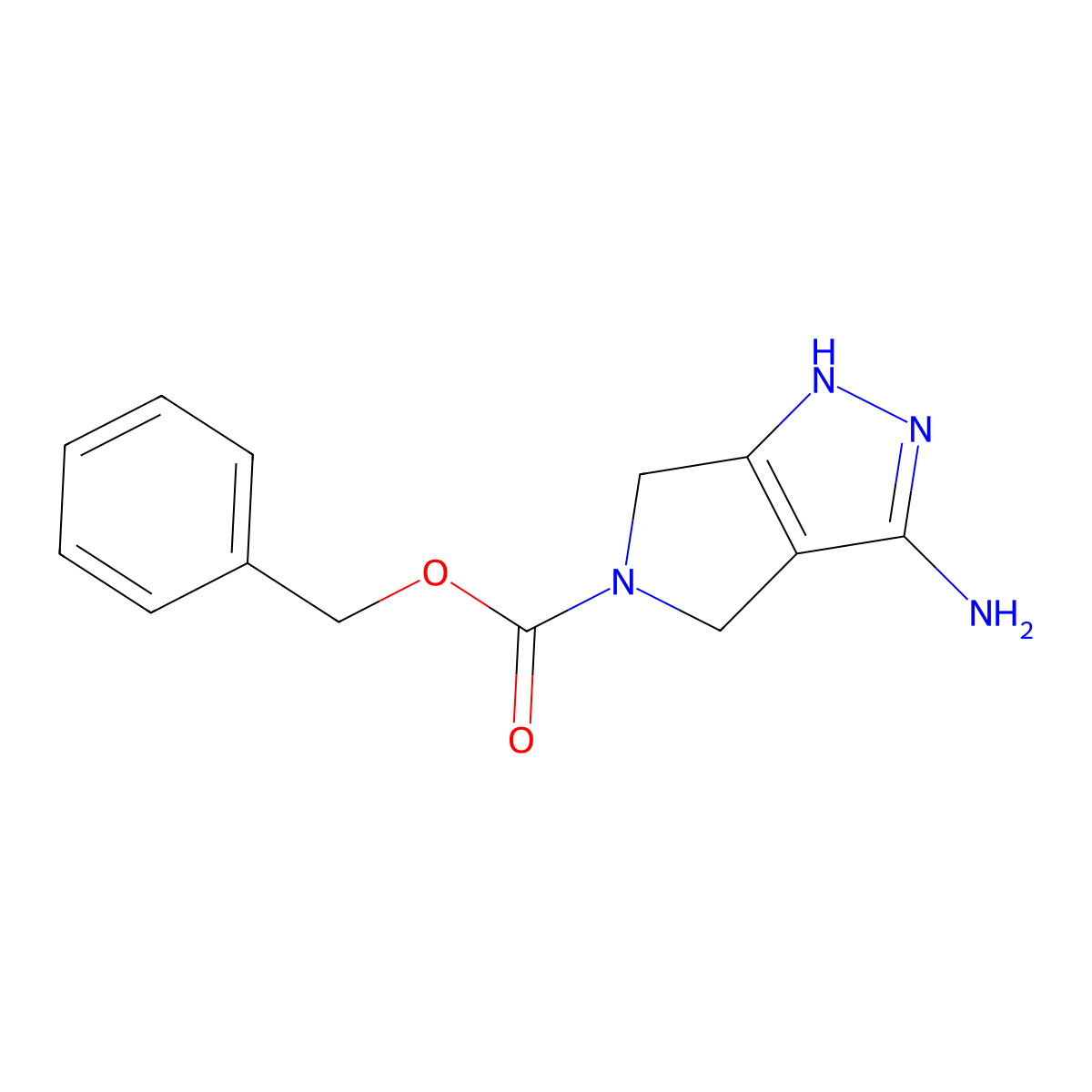 Benzyl 3-amino-4,6-dihydropyrrolo[3,4-C]pyrazole-5(1H)-carboxylate molecular structure, CAS 1276125-31-5
