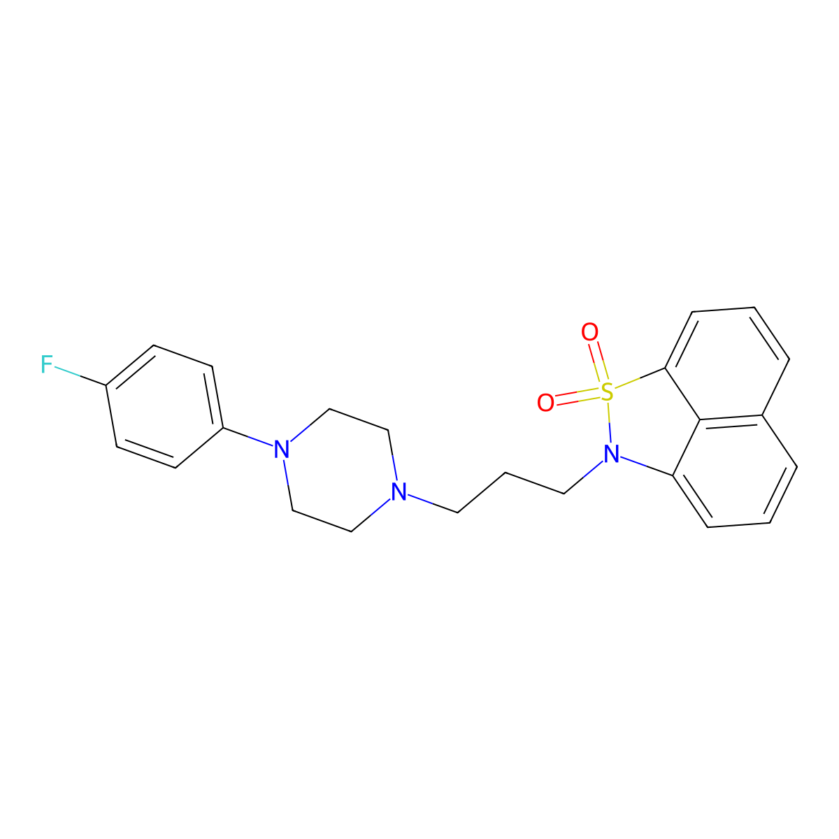 Fananserin molecular structure, CAS 127625-29-0