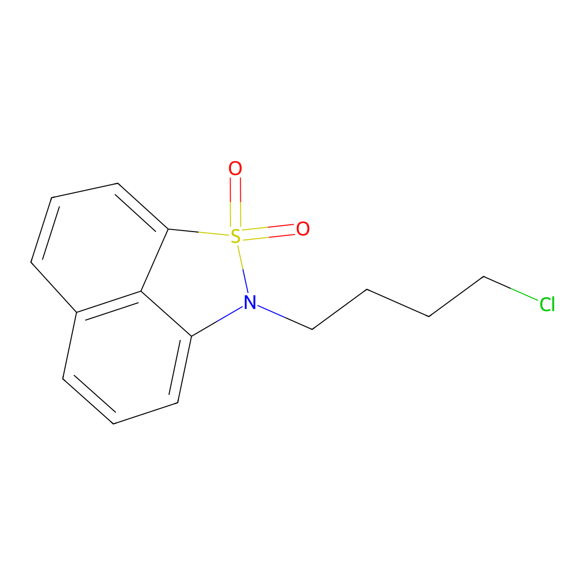 2-(4-Chlorobutyl)-1lambda6-naphtho[1,8-CD]isothiazole-1,1(2H)-dione molecular structure, CAS 127625-85-8
