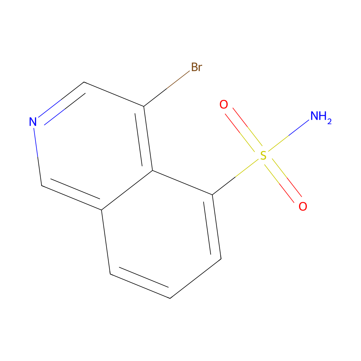 4-Bromoisoquinoline-5-sulfonamide molecular structure, CAS 127625-93-8