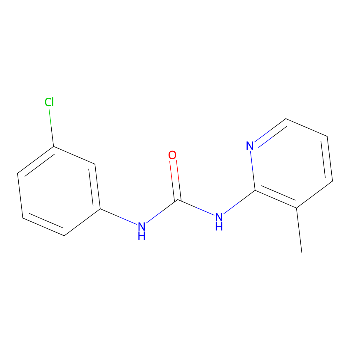 1-(3-Chlorophenyl)-3-(3-methylpyridin-2-yl)urea molecular structure, CAS 127627-27-4