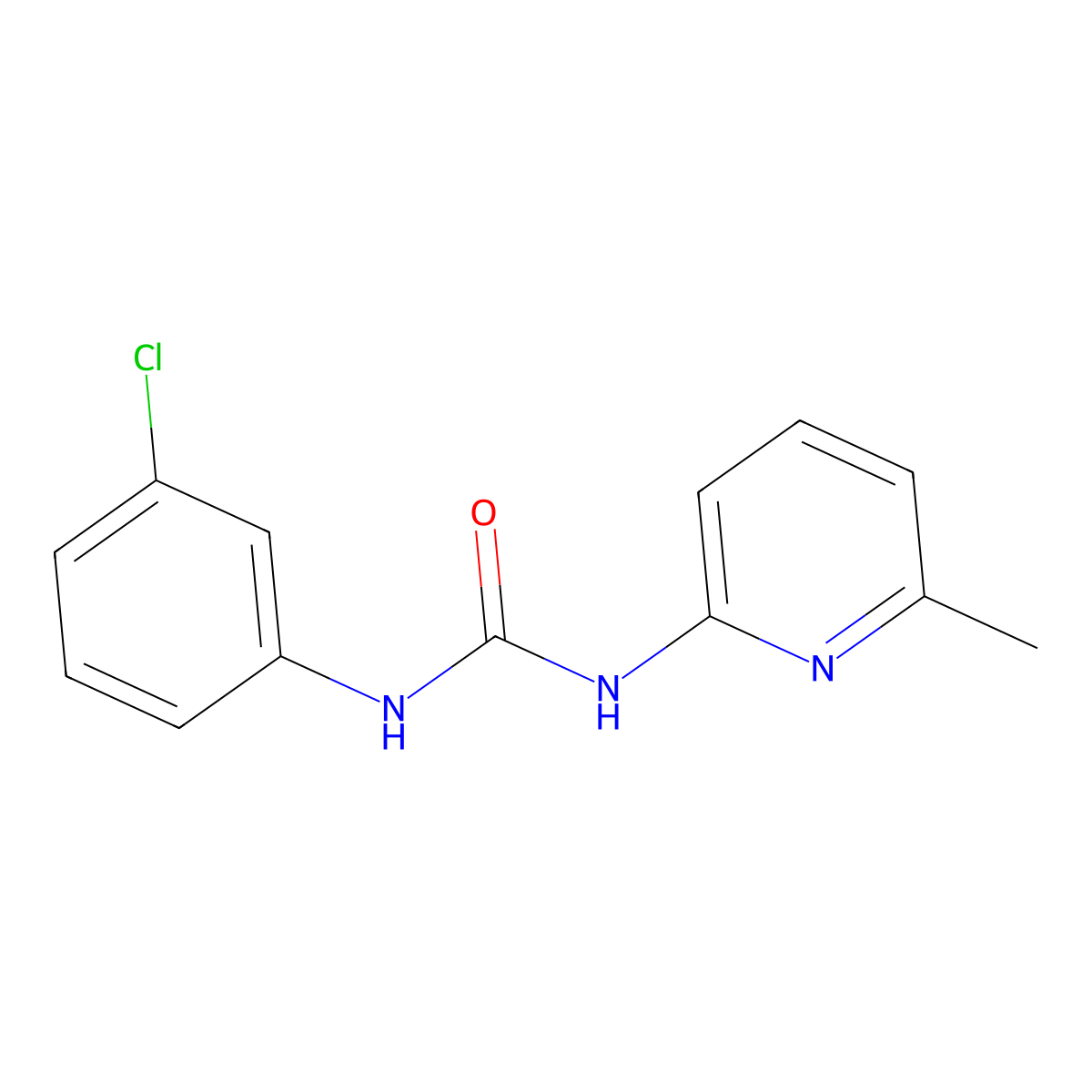 1-(3-Chloro-phenyl)-3-(6-methyl-pyridin-2-YL)-urea molecular structure, CAS 127627-28-5