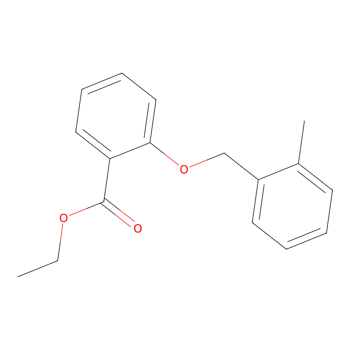 Ethyl 2-((2-methylbenzyl)oxy)benzoate molecular structure, CAS 1276313-50-8