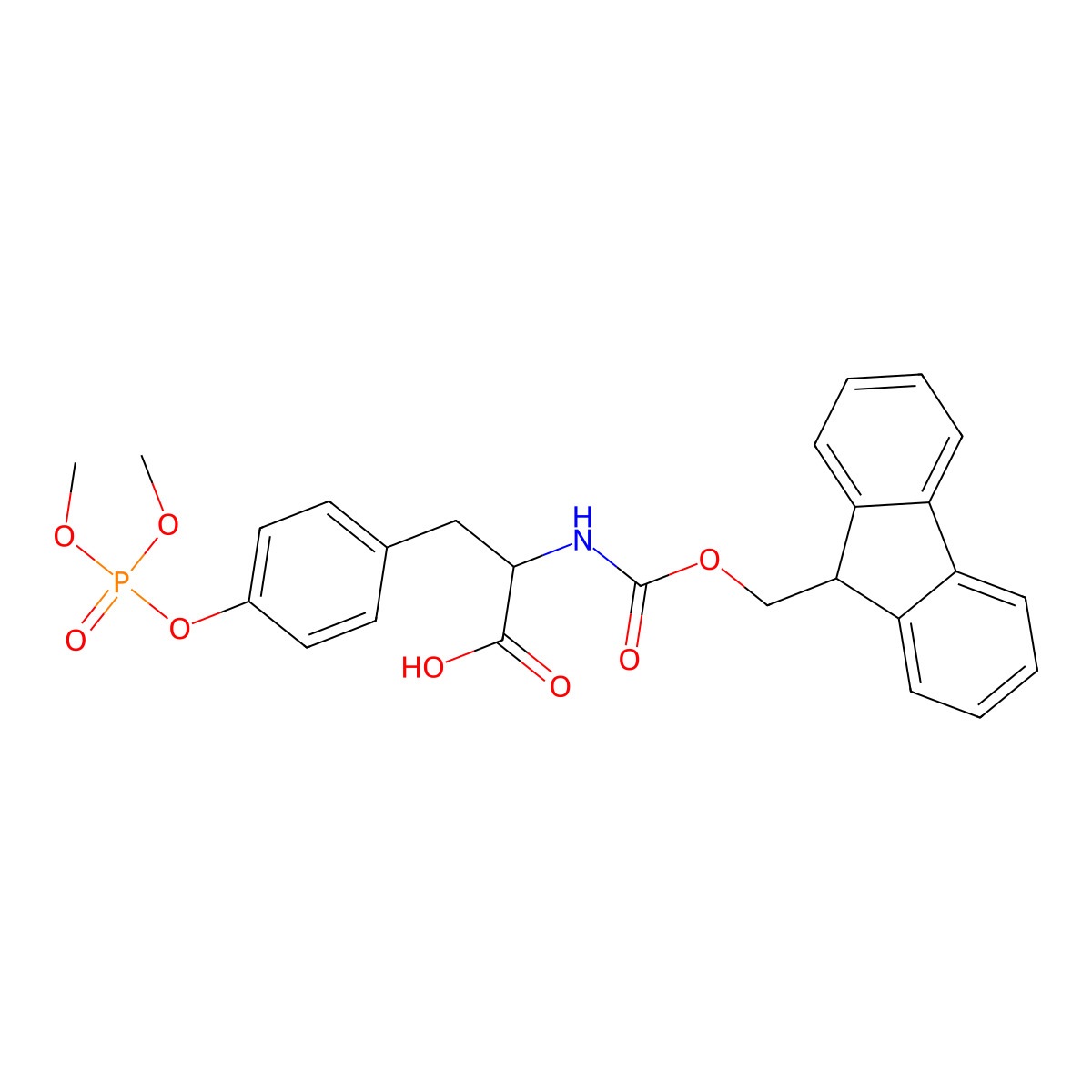 Fmoc-Tyr(PO3Me2)-OH molecular structure, CAS 127633-36-7