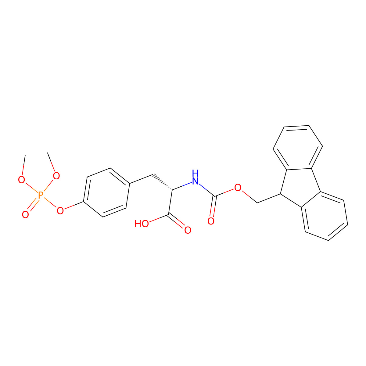 Fmoc-Tyr(PO3Me2)-OH molecular structure, CAS 127633-36-7