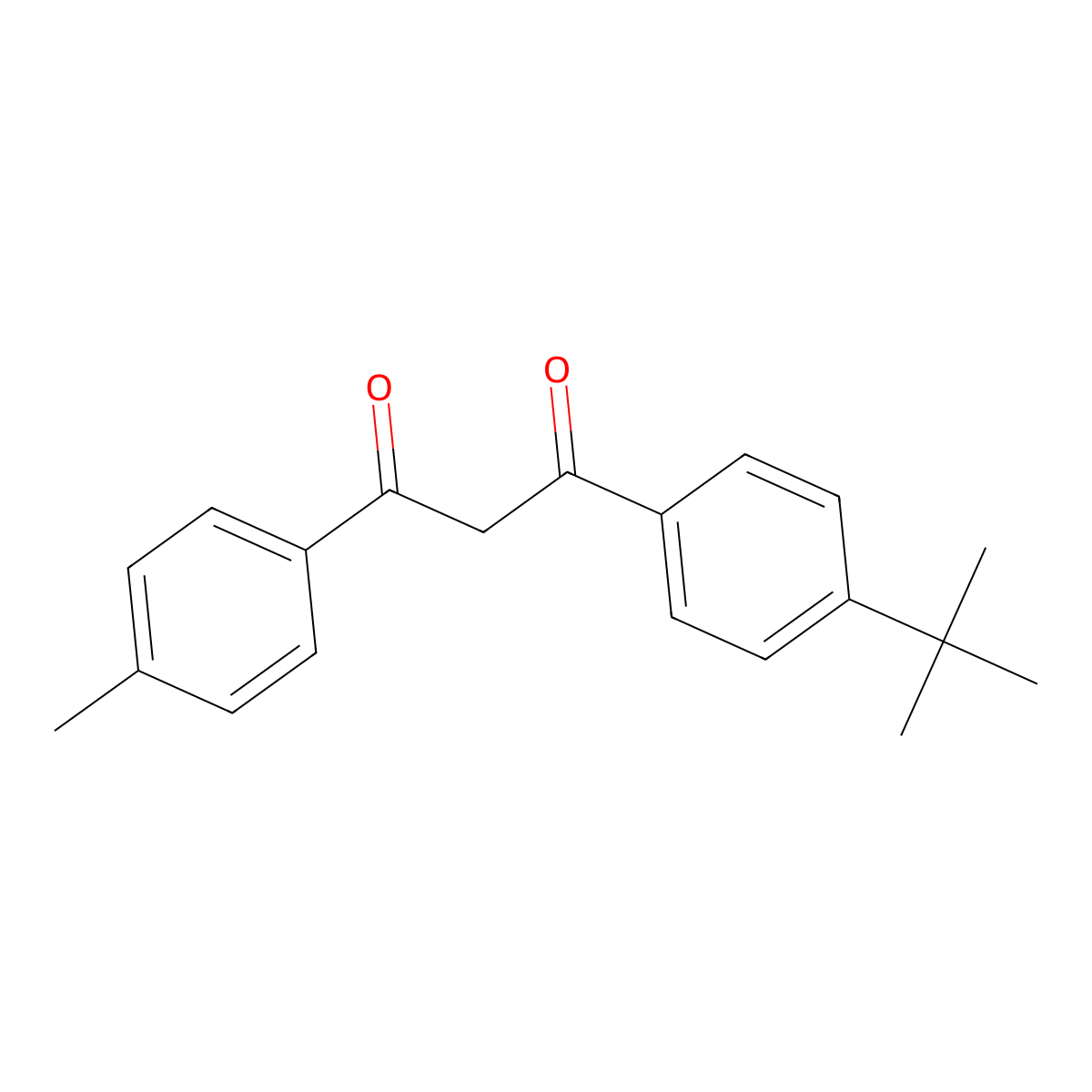 1-(4-Tert-butylphenyl)-3-(4-methylphenyl)propane-1,3-dione molecular structure, CAS 127636-30-0