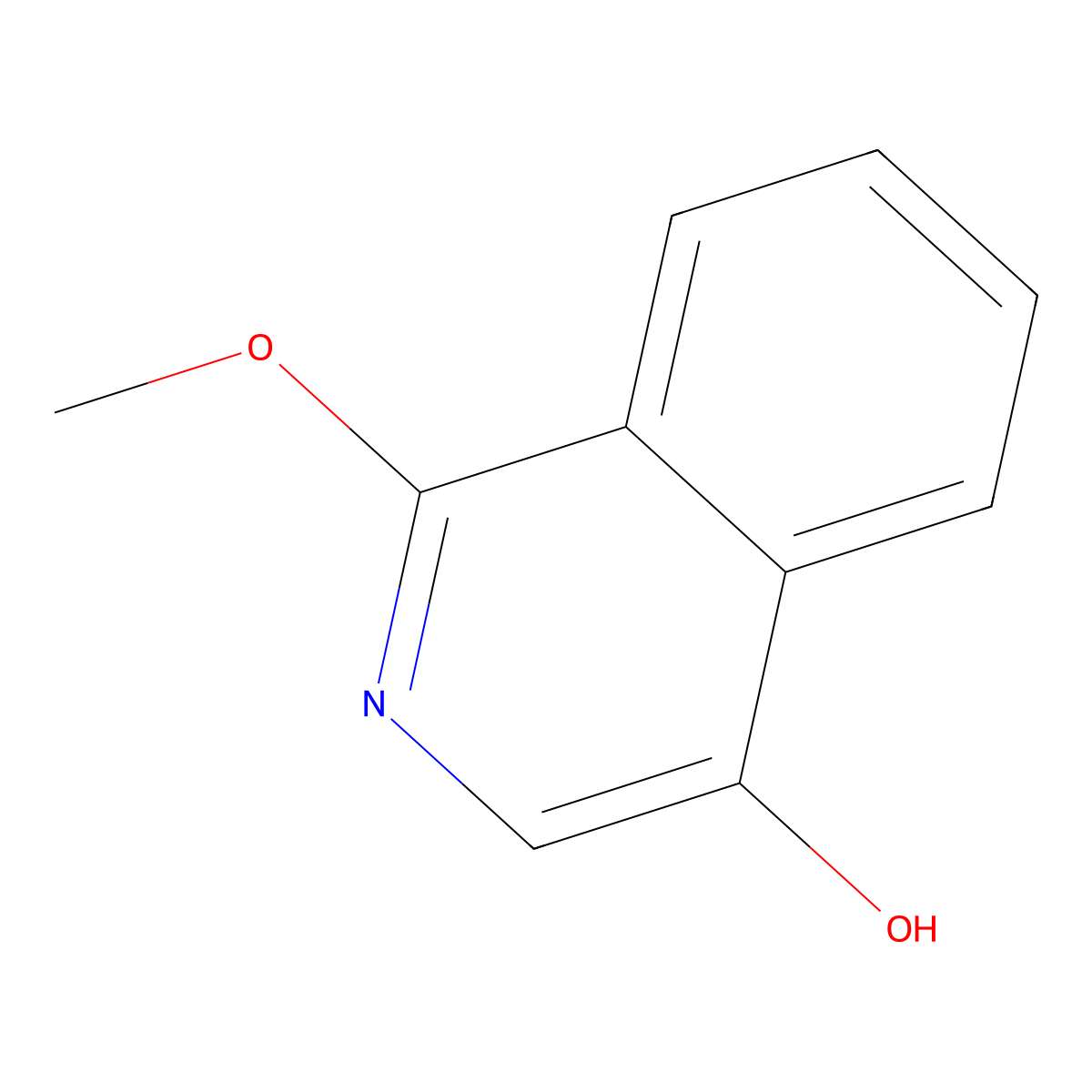 1-Methoxy-4-isoquinolinol molecular structure, CAS 127645-75-4