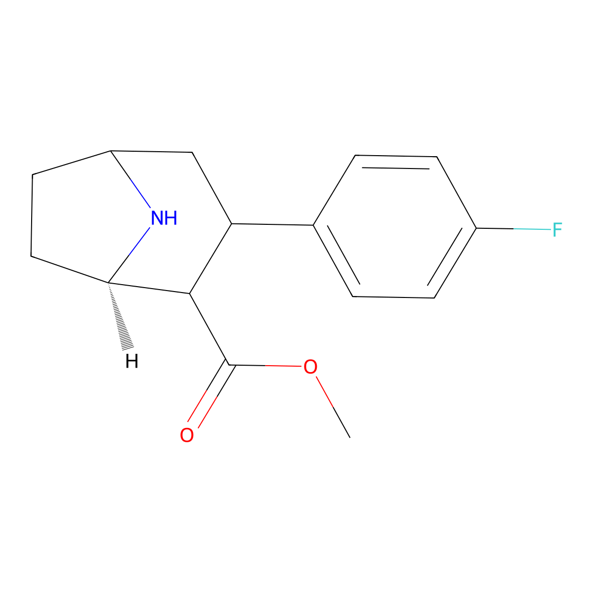 2-Carbomethoxy-3-(4-fluorophenyl)nortropane molecular structure, CAS 127648-30-0