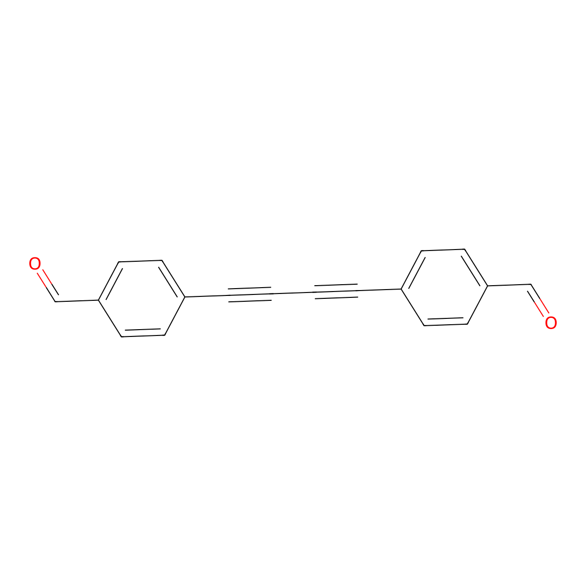 4,4'-(Buta-1,3-diyne-1,4-diyl)dibenzaldehyde molecular structure, CAS 127653-16-1