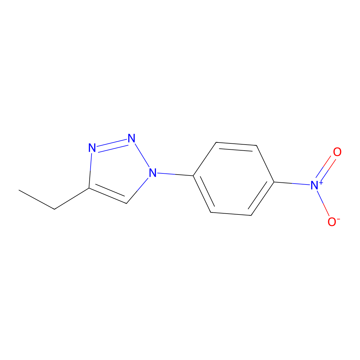 4-ethyl-1-(4-nitrophenyl)-1H-1,2,3-triazole molecular structure, CAS 1276538-19-2