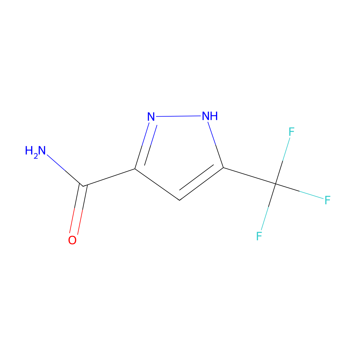 5-(Trifluoromethyl)pyrazole-3-carboxamide molecular structure, CAS 1276541-94-6