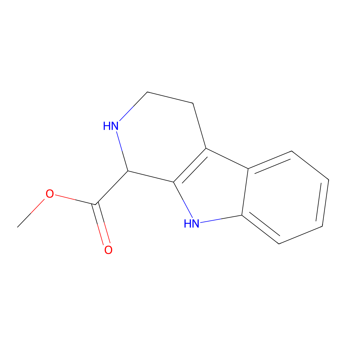 2,3,4,9-Tetrahydro-1H-beta-carboline-1-carboxylic acid methyl ester molecular structure, CAS 127661-45-4