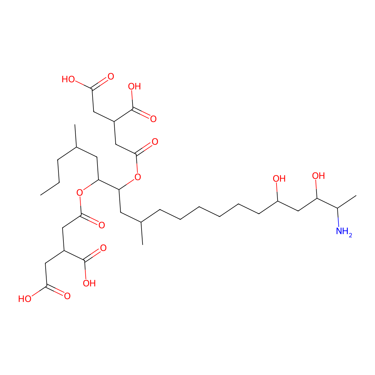 Fumonisin B2 from Fusarium moniliforme molecular structure, CAS 1276610-70-8