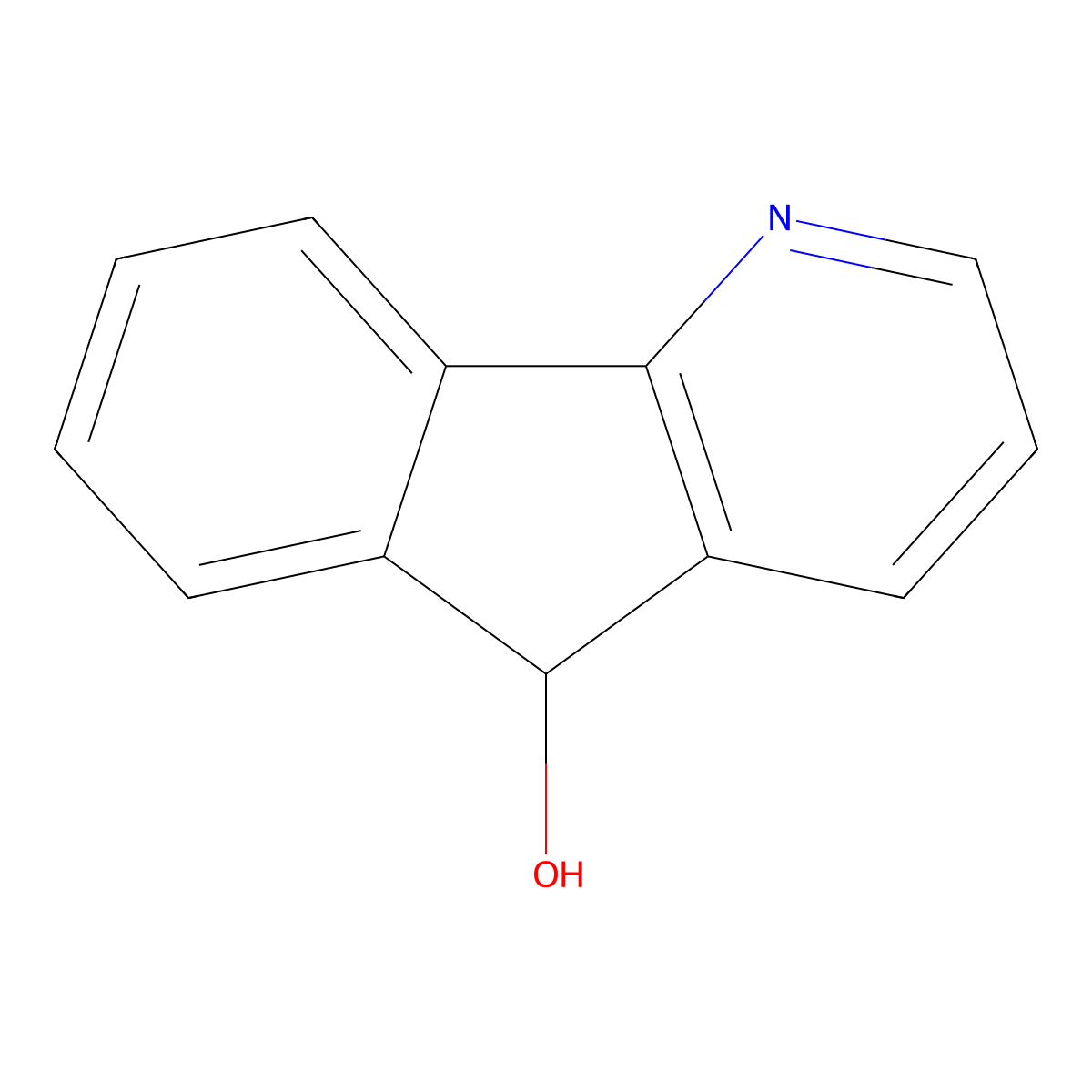 5H-indeno[1,2-b]pyridin-5-ol molecular structure, CAS 127664-00-0