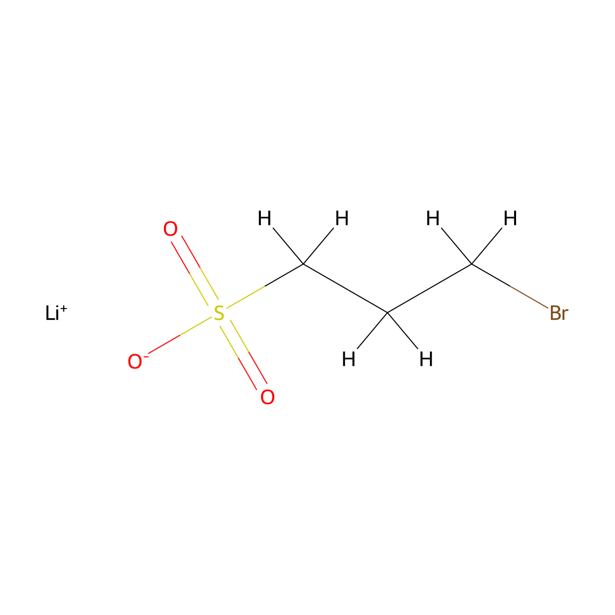 Lithium(1+) ion 3-bromopropane-1-sulfonate molecular structure, CAS 127666-86-8