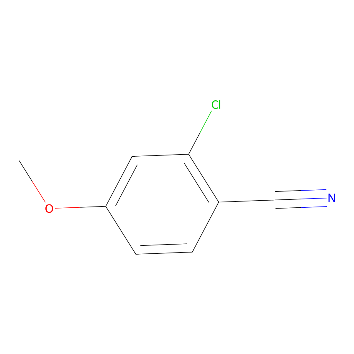 2-Chloro-4-methoxybenzonitrile molecular structure, CAS 127666-99-3