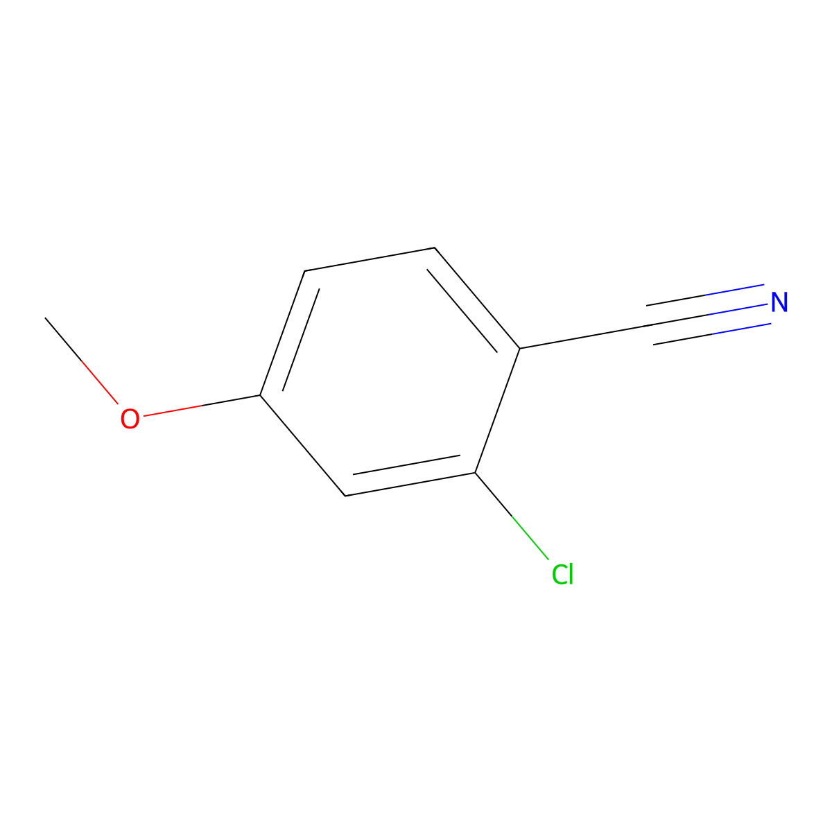 2-Chloro-4-methoxybenzonitrile molecular structure, CAS 127666-99-3