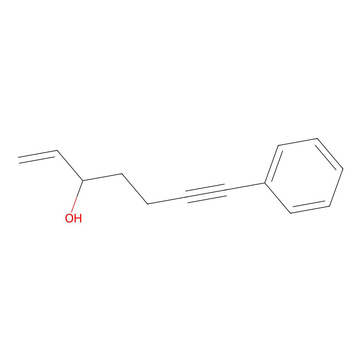 7-Phenylhept-1-en-6-yn-3-ol molecular structure, CAS 1276664-16-4