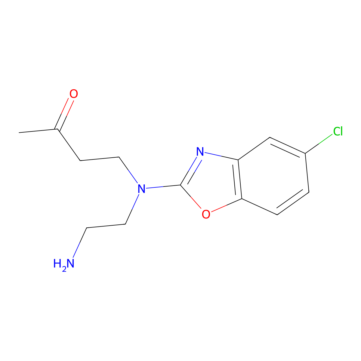 4-((2-Aminoethyl)(5-chloro-2-benzoxazolyl)amino)-2-butanone molecular structure, CAS 1276666-11-5