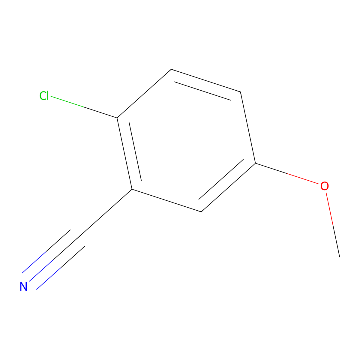 2-Chloro-5-methoxybenzonitrile molecular structure, CAS 127667-00-9