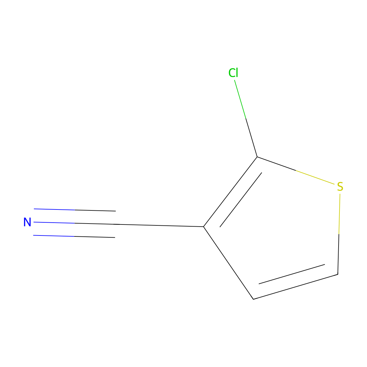 2-Chlorothiophene-3-carbonitrile molecular structure, CAS 127667-02-1