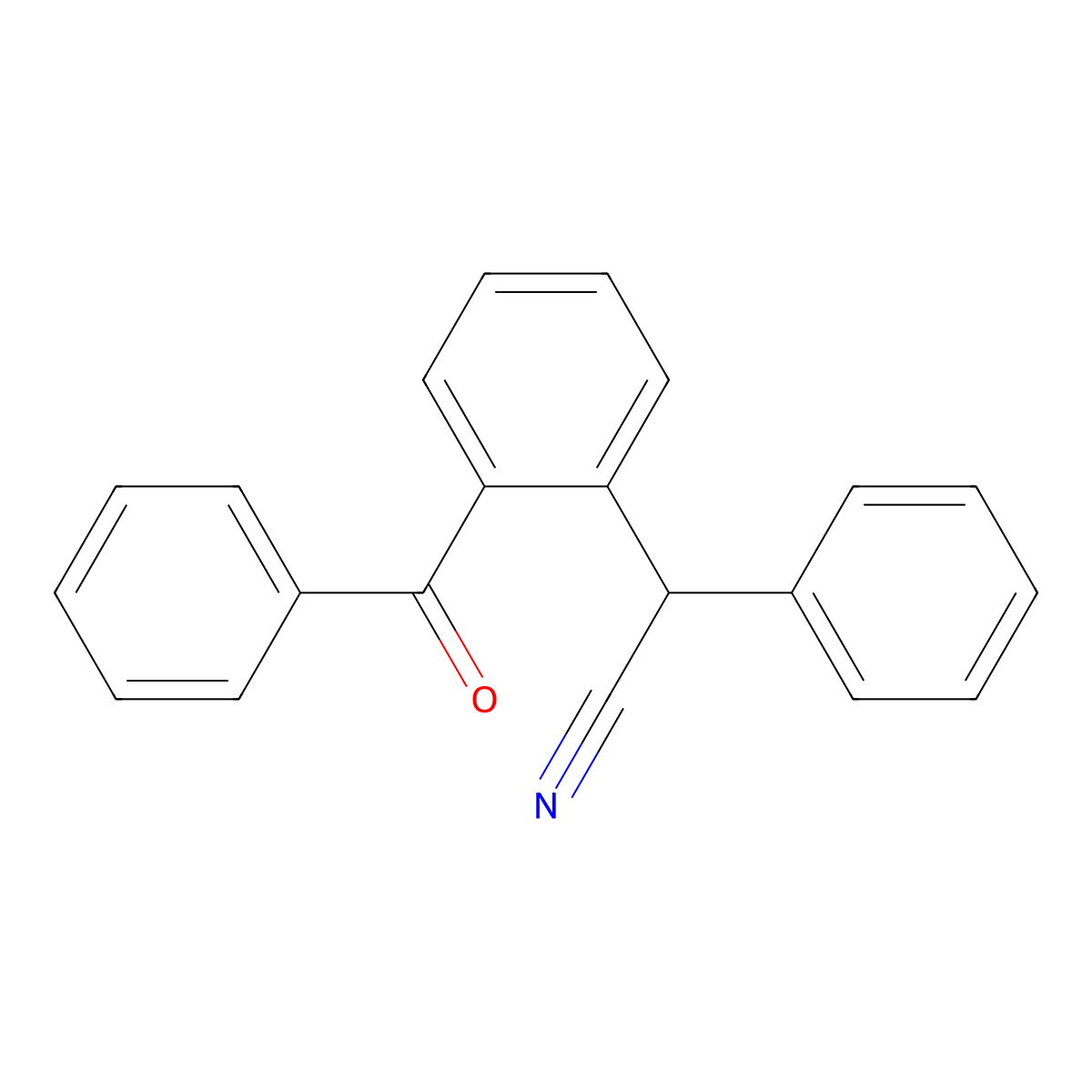 2-(2-Benzoylphenyl)-2-phenylacetonitrile molecular structure, CAS 127667-32-7