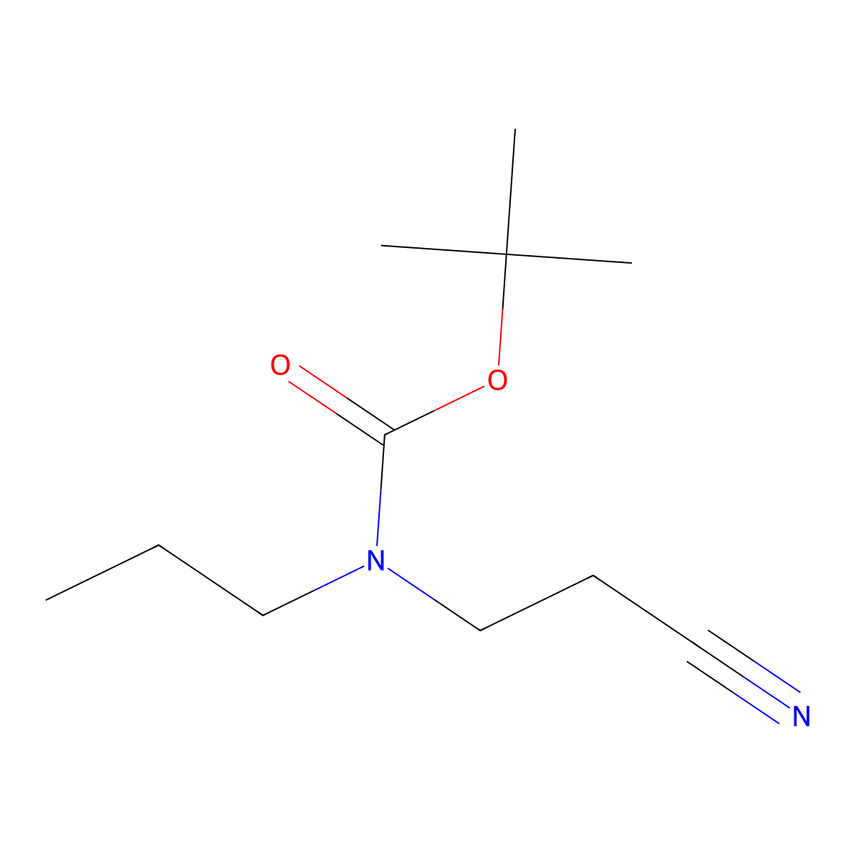 tert-butyl N-(2-cyanoethyl)-N-propylcarbamate molecular structure, CAS 1276682-56-4