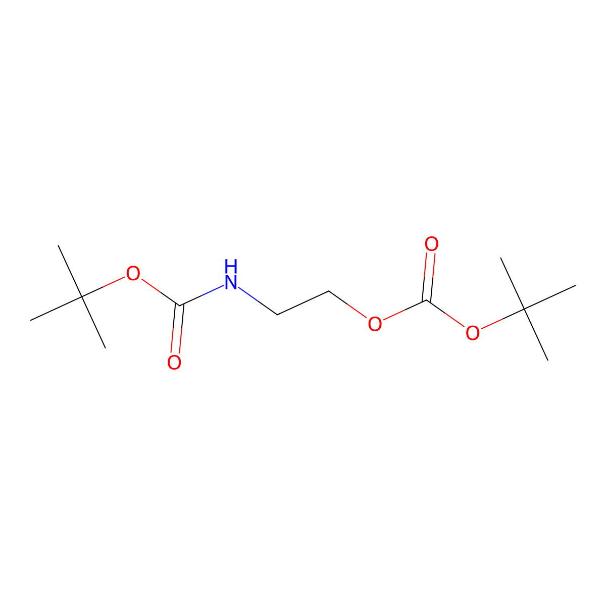 Tert-butyl 2-(tert-butoxycarbonyloxy)ethylcarbamate molecular structure, CAS 1276688-37-9