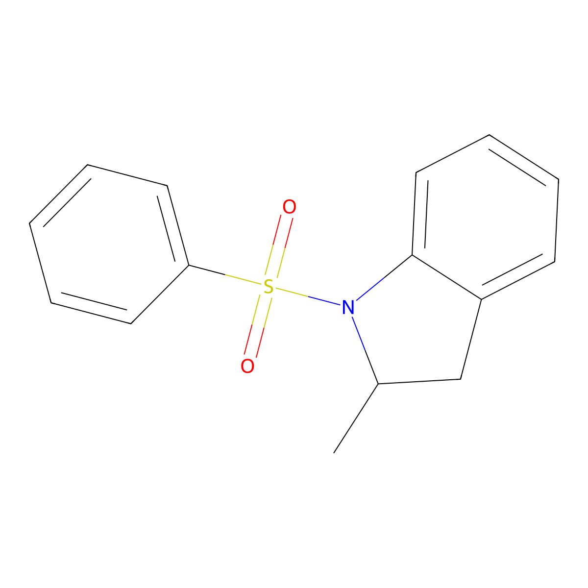 1-(Phenylsulfonyl)-2-methylindoline molecular structure, CAS 127680-66-4