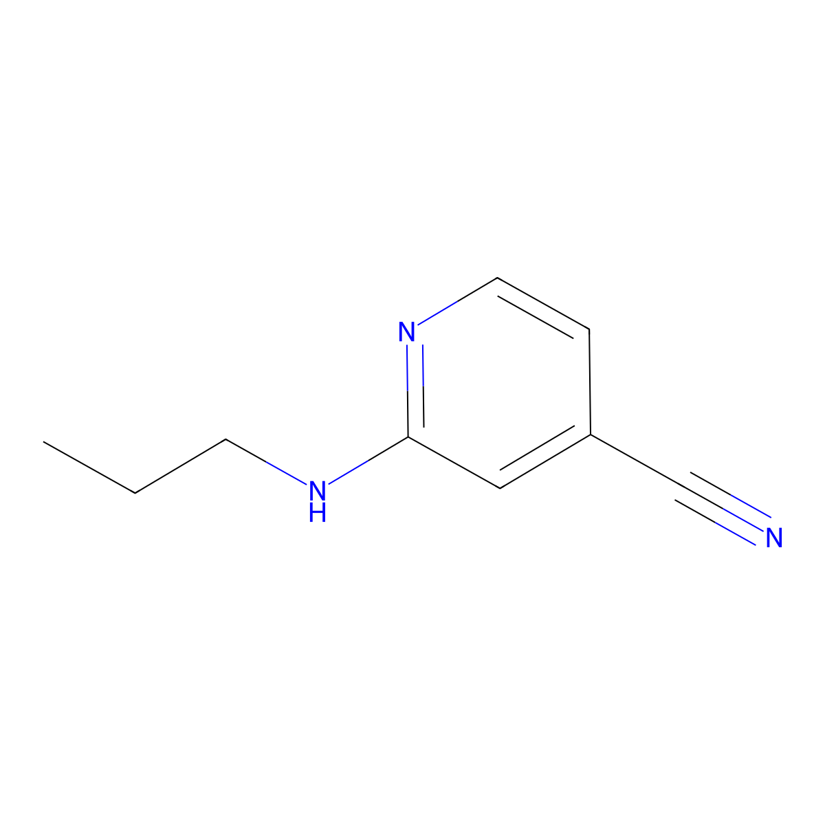 2-(Propylamino)isonicotinonitrile molecular structure, CAS 127680-76-6