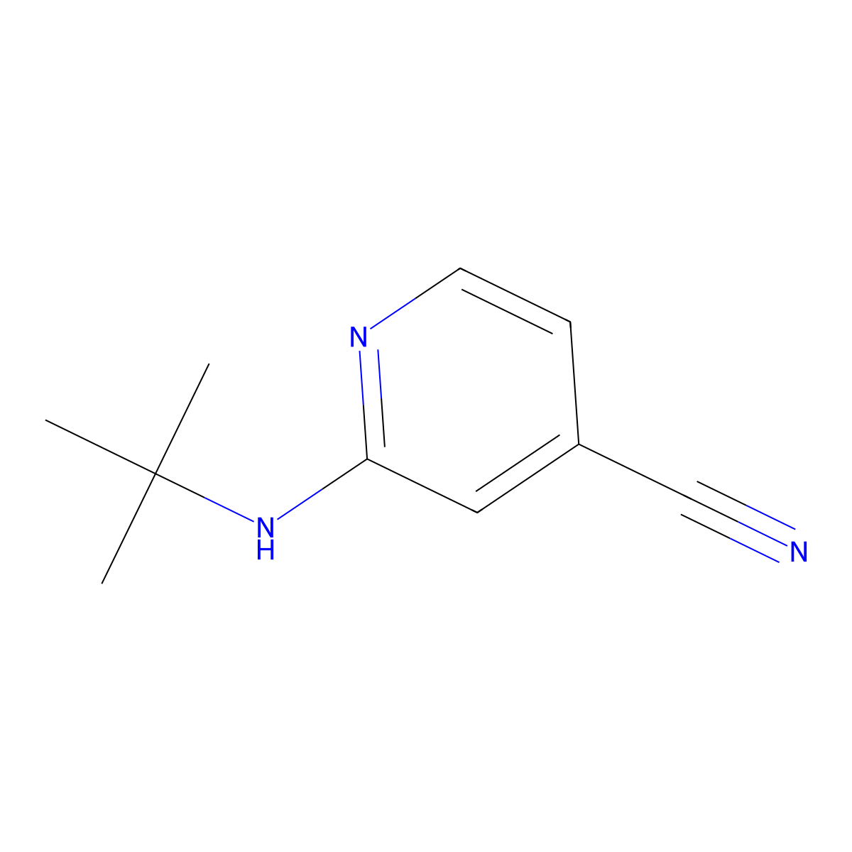2-(Tert-butylamino)isonicotinonitrile molecular structure, CAS 127680-80-2