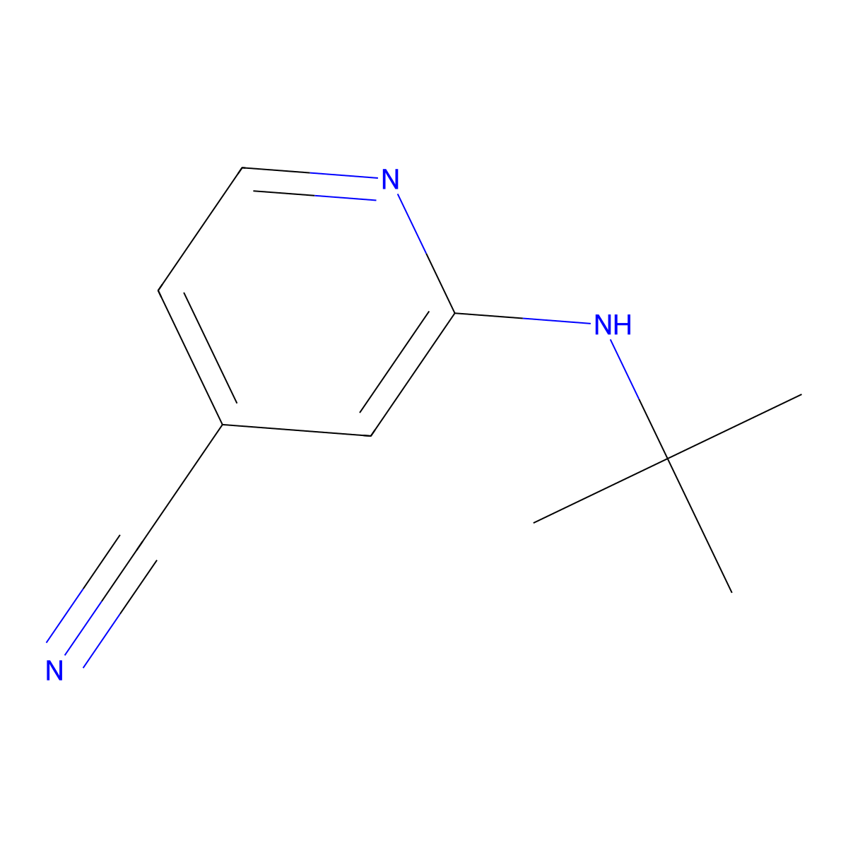 2-(Tert-butylamino)isonicotinonitrile molecular structure, CAS 127680-80-2
