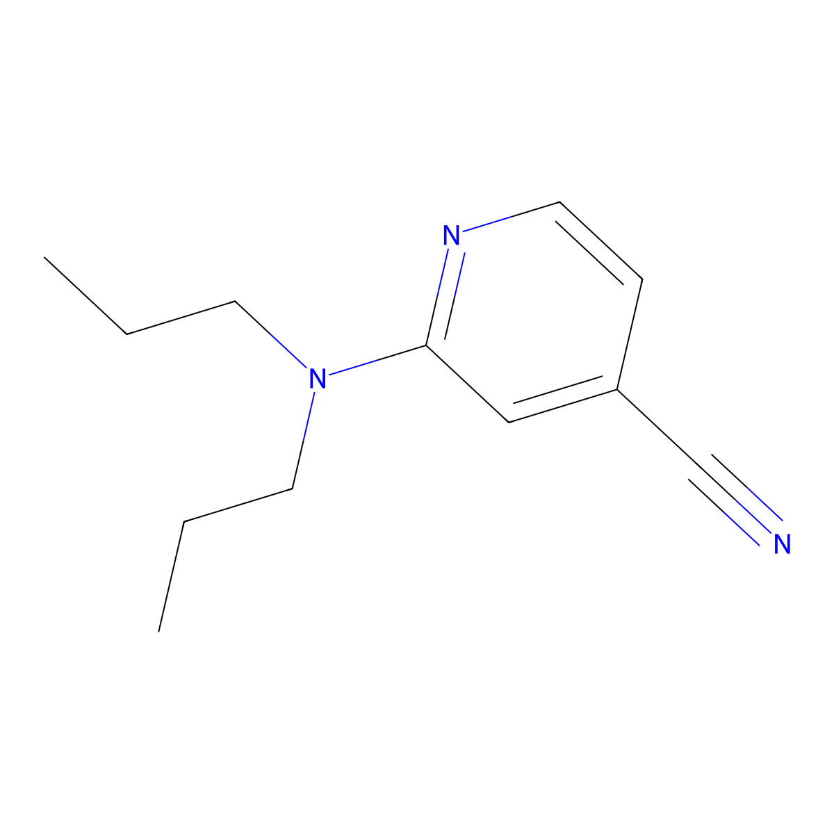 2-(Dipropylamino)isonicotinonitrile molecular structure, CAS 127680-85-7
