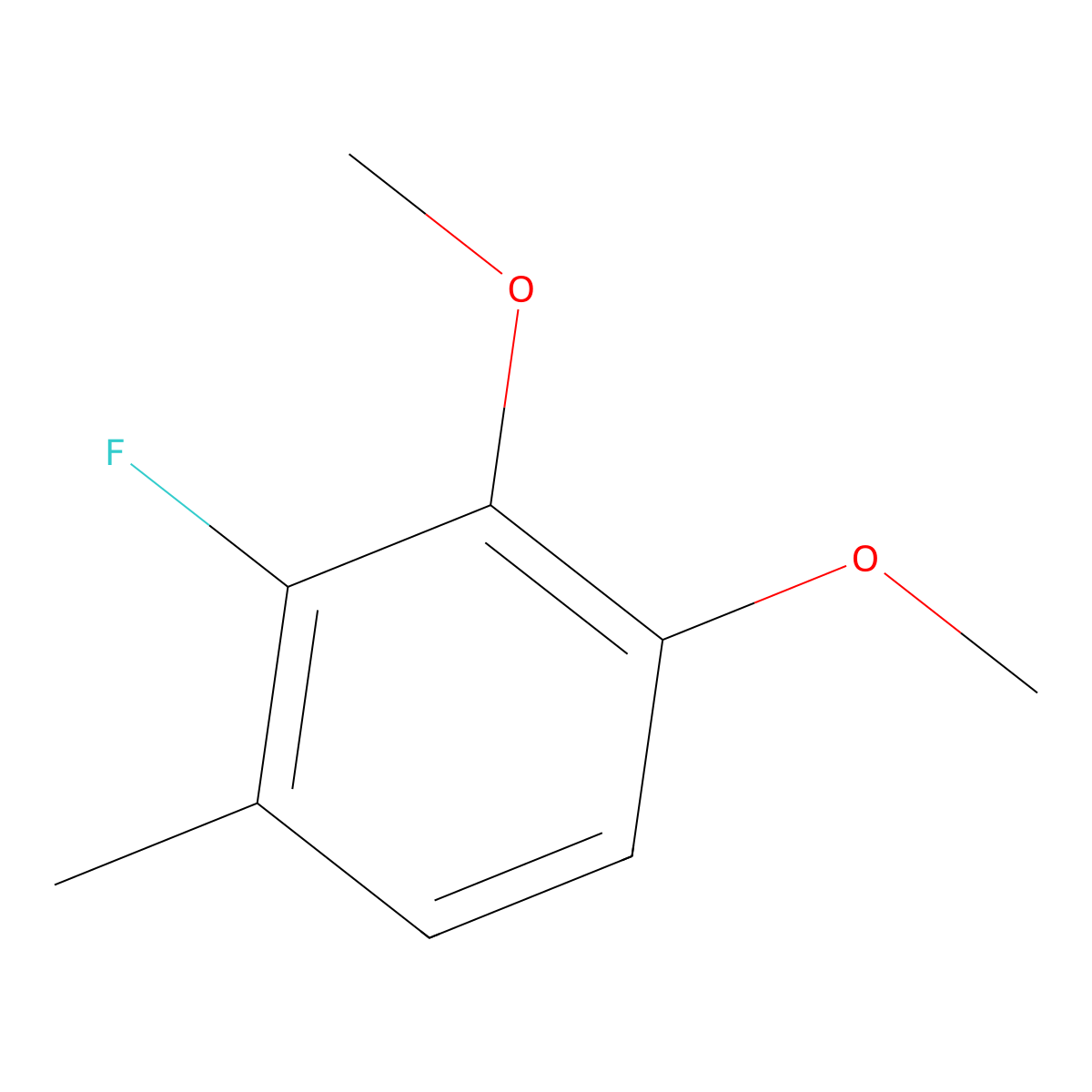 2-Fluoro-3,4-dimethoxy-1-methylbenzene molecular structure, CAS 127685-75-0