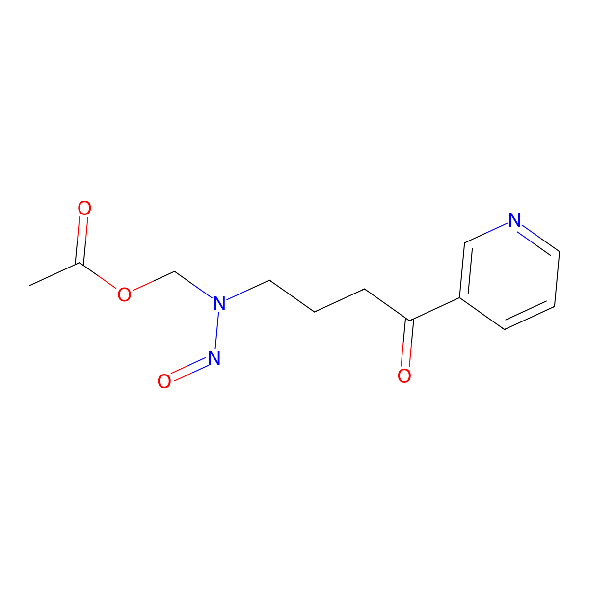 4-((Acetoxymethyl)nitrosamino)-1-(3-pyridyl)-1-butanone molecular structure, CAS 127686-49-1