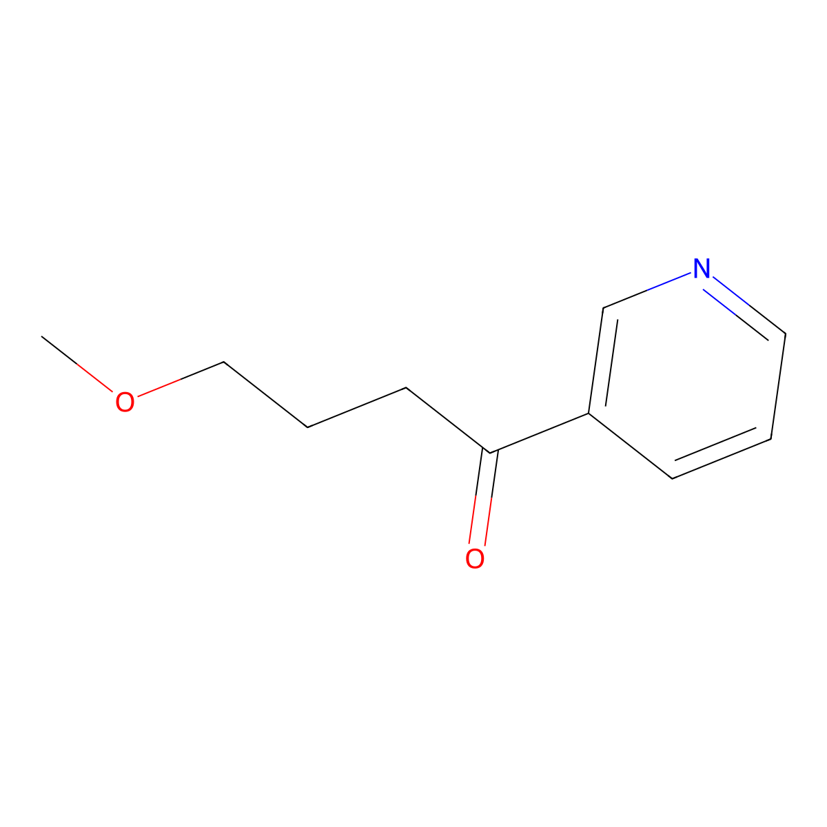 4-Methoxy-1-(pyridin-3-yl)butan-1-one molecular structure, CAS 127686-50-4