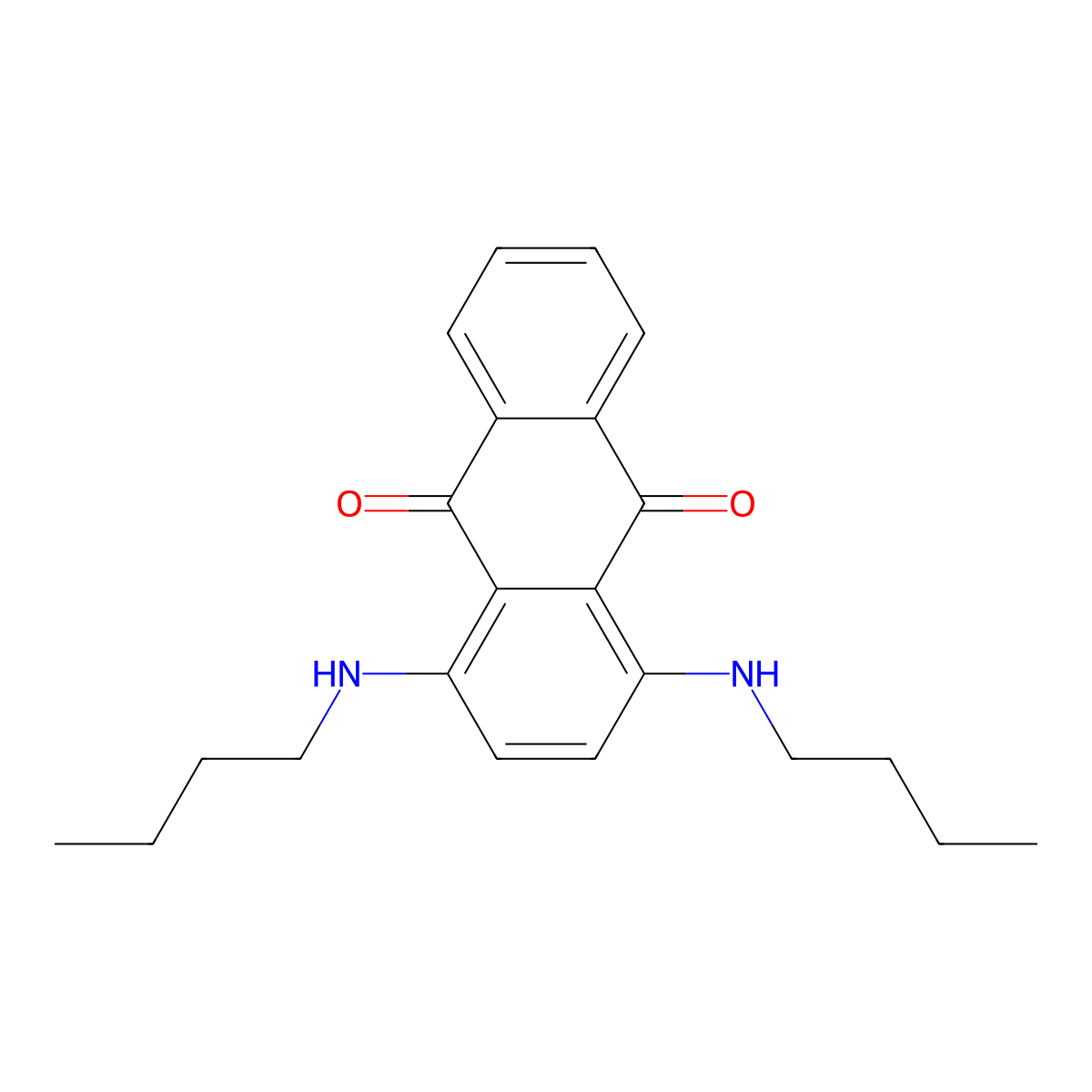 C.I. Solvent Blue 35 molecular structure, CAS 12769-17-4