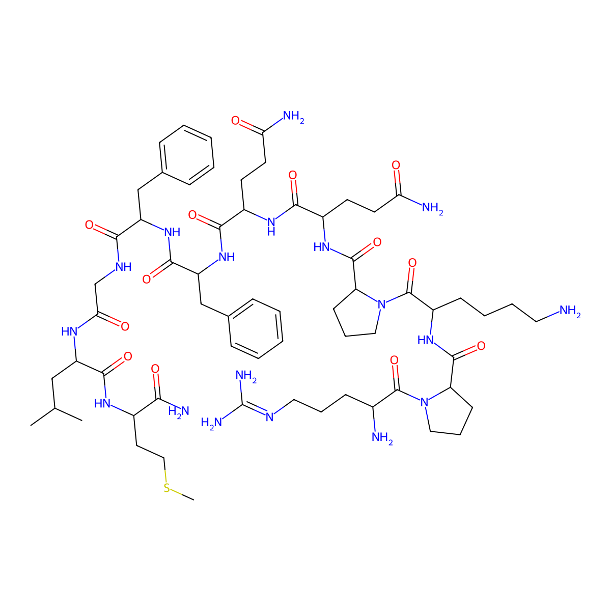Substance P molecular structure, CAS 12769-48-1