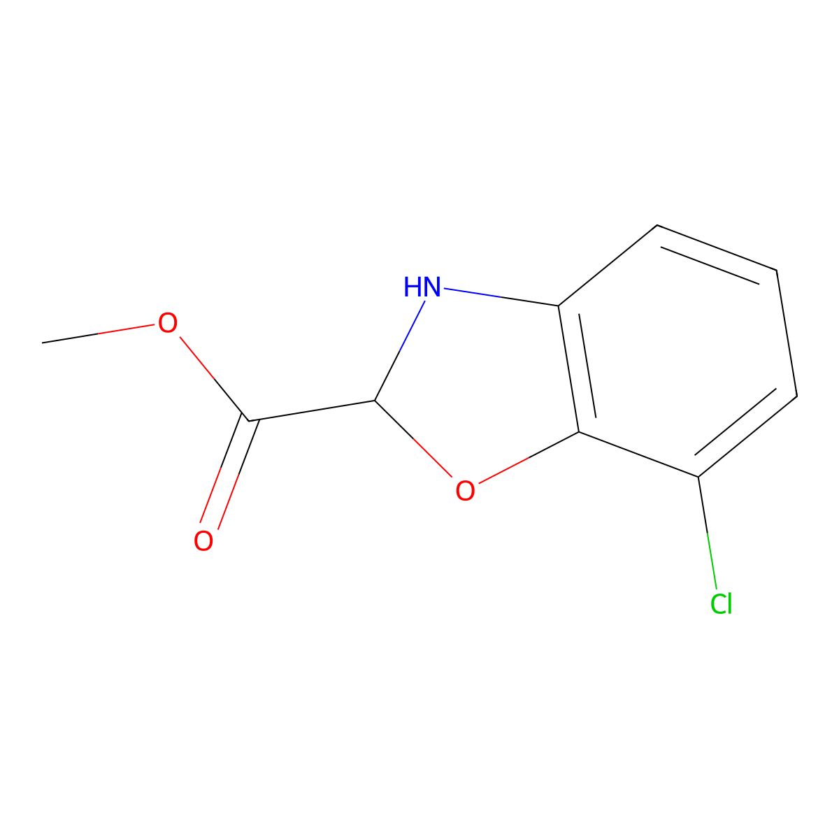 Methyl 7-chloro-2,3-dihydrobenzo[d]oxazole-2-carboxylate molecular structure, CAS 127690-17-9