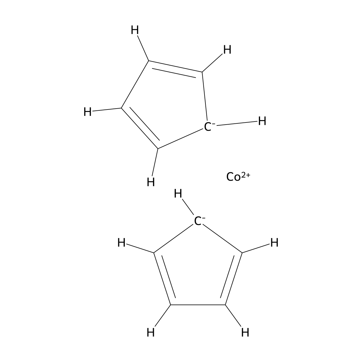 Cobaltocene molecular structure, CAS 1277-43-6